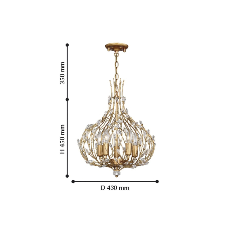 2020-5P Подвесная люстра Favourite Batun 