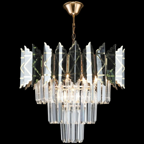 Подвесная хрустальная люстра Reluce 02202-0.4-05 FGD+BK (1425125) 