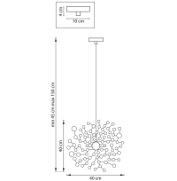 Светильник подвесной с Led лампочками в комплекте Lightstar L1P721134+Lamps