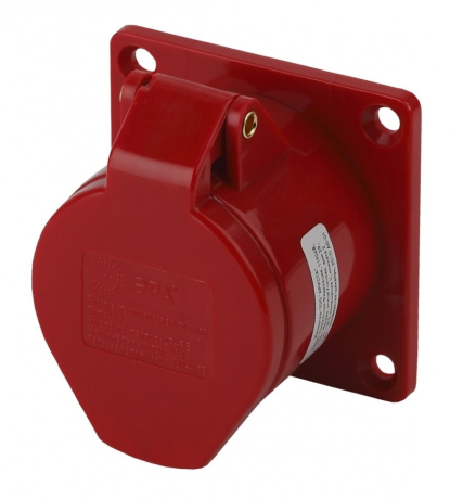 Розетка стационарная внутренняя 414 3Р+РЕ 16А 380В IP44 Эра Б0032868