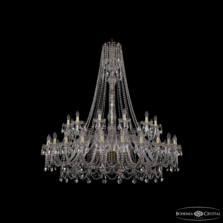 Подвесная люстра Bohemia Ivele Crystal 1411 1411/24+12/530/h-154 G 