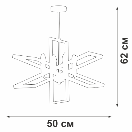 Люстра на штанге Vitaluce V3004 V3004-1/4PL 