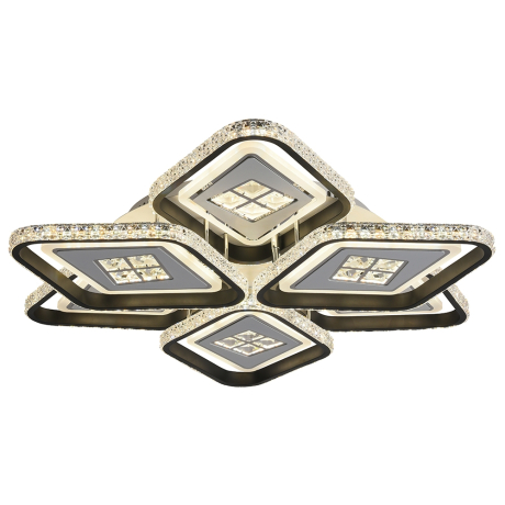 Светодиодная диммируемая люстра с ПДУ Profit Light 8054/3+3 WHT+BLK 324W 