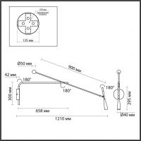 Настенный светильник Odeon Light Pix Hightech 7030/5WL
