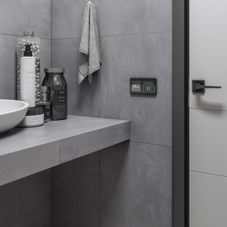 Сенсорный терморегулятор для теплого пола Умный дом (черный) Werkel W1151208 