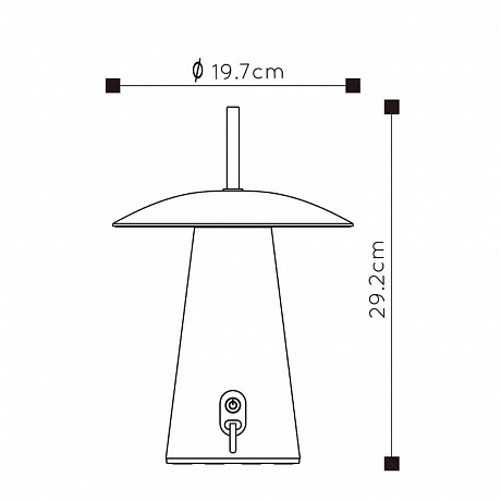 Переносной светодиодный сенсорный фонарь Lucide La Donna аккумуляторный 27500/02/31