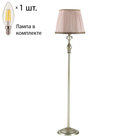 Торшер с лампочкой Odeon Light Aurelia 3390/1F+Lamps E14 Свеча 