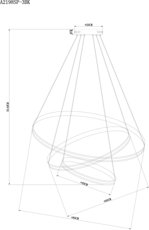 Подвесной светильник Arte Lamp Meridiana A2198SP-3BK 