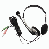 Наушники с микрофоном (гарнитура) SVEN AP-010MV, проводные, 2 м, с оголовьем, черные, SV-0410010MV (512970)