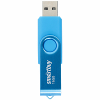 Набор из 3 шт, Флеш-диск 16 GB SMARTBUY Twist USB 2.0, синий, SB016GB2TWB (513906)