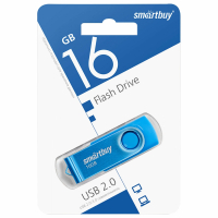 Набор из 3 шт, Флеш-диск 16 GB SMARTBUY Twist USB 2.0, синий, SB016GB2TWB (513906)