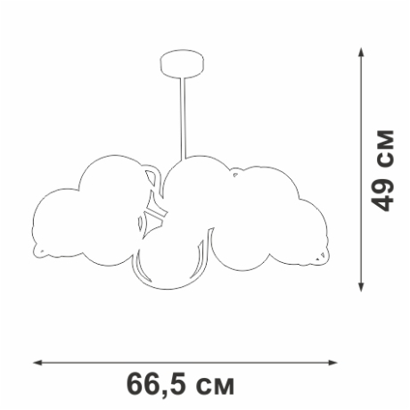 Люстра на штанге Vitaluce V4003-1/8PL 
