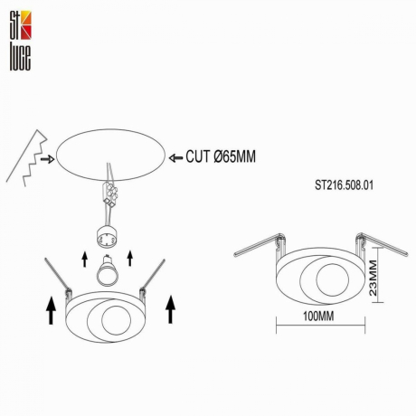 Встраиваемый светильник St Luce ST216.508.01 