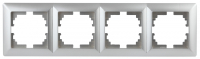 Рамка 4-постовая ЭРА Intro Solo серебро 4-504-03 Б0043426