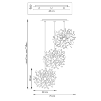 Люстра подвесная с Led лампочками в комплекте Lightstar L3PR721132+Lamps