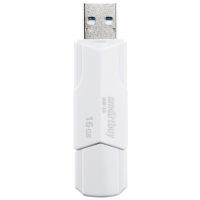 Флеш-диск 16 GB SMARTBUY Clue USB 2.0, белый, SB16GBCLU-W (513785)