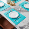420152 Салфетка для сервировки декоративная (плейсмат) LAKANDAVA, L450, B300, H3, полиэстер, бирюзовый Eglo 