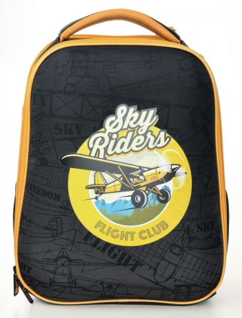 Нарушена упаковка!  <609237> Рюкзак Schoolformat ERGONOMIC 2А4 SKY RIDER 17 л серый 38х28х16 см жестк. каркас 2 отд. молния д/мальчиков РЮКЖК2А4-САР (227884)