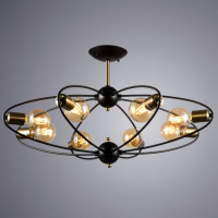 Люстра на штанге Arte lamp Glasgow с поддержкой Маруся A1963PL-8BK-М