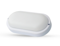 Ultraflash LBF-0401S C01 (Св-к LED влагозащищённый с датчиком движения, 12 Вт, IP65, 220В, овал) (15352)