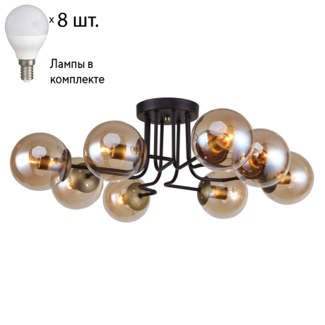 Потолочная люстра F-Promo Modestus с лампочками 2344-8U+Lamps E14 P45 