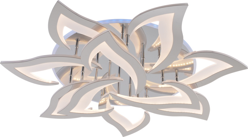 Светодиодная люстра 8028/7+3 CHR 180W+14W RGB Profit Light 