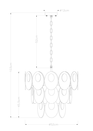 Люстра подвесная с лампочками Arte lamp A4067LM-7CC+Lamps 