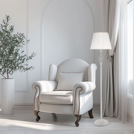 Торшер Eurosvet 01003/1 белый с золотом 