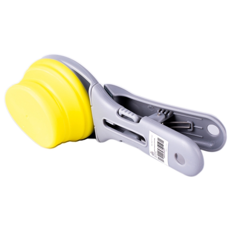 Нарушена упаковка!  <262669> SuperDesign миска-прищепка резиновая  250 мл, желтая PT1022