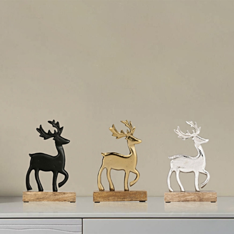 427573 Фигурка Олень BALIGUIAN L130, B50, H200 алюминий, дерево, золотой, натуральный Eglo 