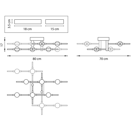Потолочная люстра Lightstar Bergamo 745147 