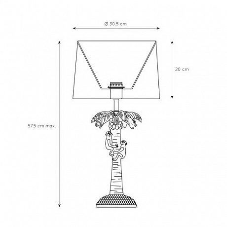 Настольная лампа с обезьянками Lucide Extravaganza Coconut 10505/81/02 