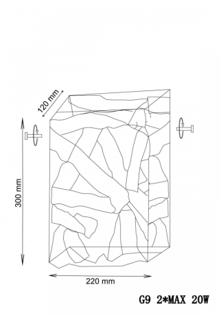 Накладной светильник Lucia Tucci Fabian 2 FABIAN W1534.2 ORO 