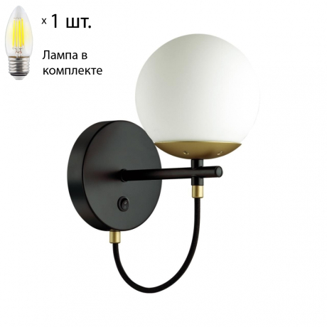 Бра Lumion Randi с лампочкой 5212/1W+Lamps E27 Свеча 