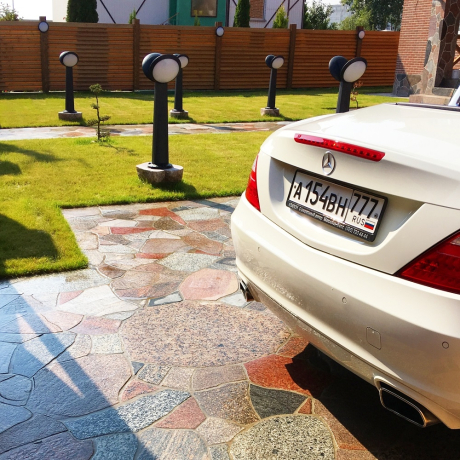 Садовый светильник-столб наклонный Fumagalli GABRI REMI/LUCIA 1L 1R3.613.X20.AYE27