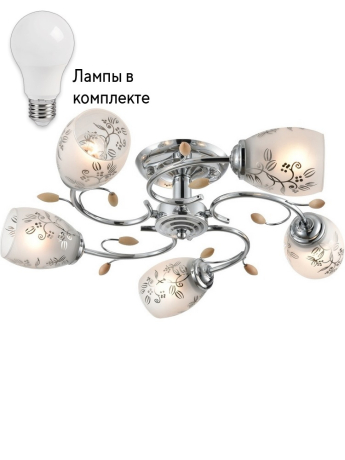 Потолочная люстра с лампочками Velante 762-107-05+Lamps 