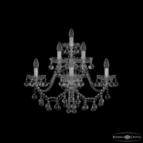 Бра Bohemia Ivele Crystal 1409 1409B/3+2+1/240/XL Ni 
