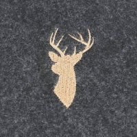 420181 Салфетка для сервировки декоративная (плейсмат) ANDASIBE, B3, ?100, полиэстер, серый, золотой Eglo