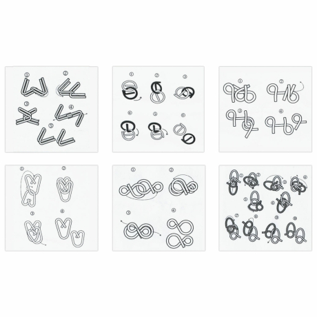 Нарушена упаковка!  <235404> Головоломка металлическая ЗОЛОТАЯ СКАЗКА, 1 шт., 12 видов, в дисплее, 662091 (662091)