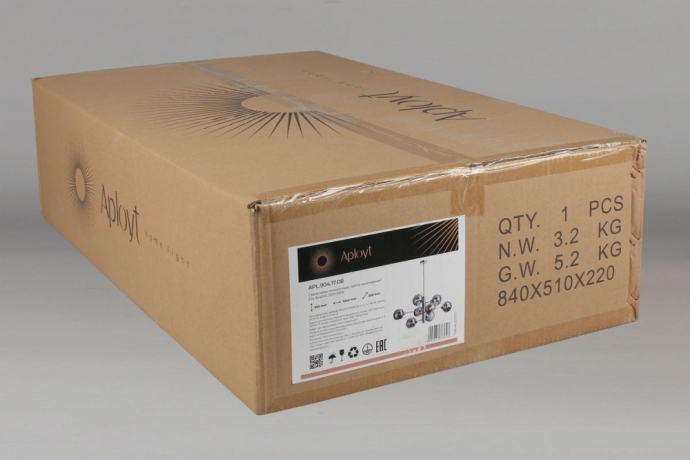 Люстра на штанге с лампочками APLOYT APL.904.17.08+Lamps 