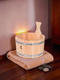 Нарушена упаковка!  <296351> Ушат ''шайка''  5 л, липа, ''Банные штучки'' 3357