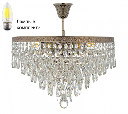 Потолочная люстра с лампочками Arti Lampadari Castellana E 1.3.46.601 N+Lamps 