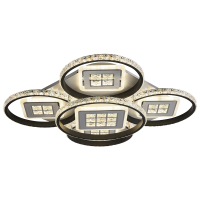 Светодиодная диммируемая люстра с ПДУ Profit Light 8053/4+1 WHT+BLK 296W