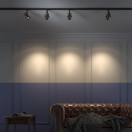 Однофазный светильник для шинопровода со светодиодной лампочкой GU10, комплект от Lustrof. №141838-644661 