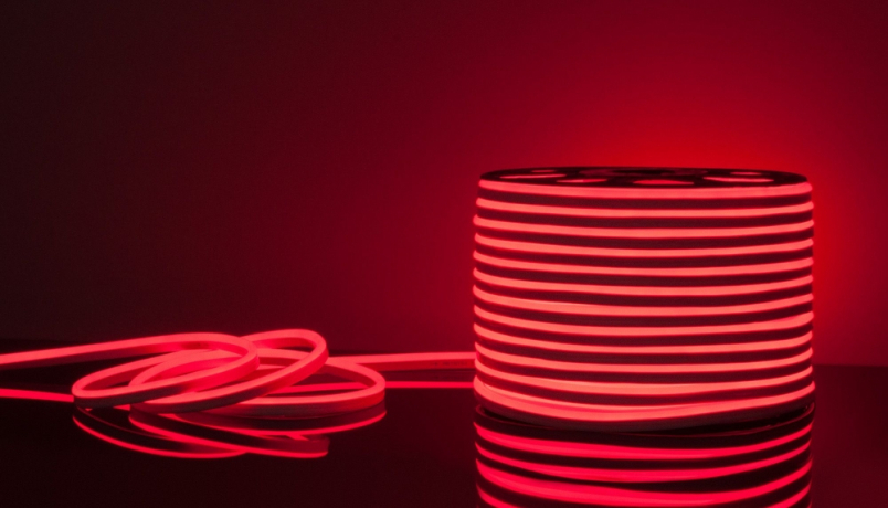 50м. Комплект неоновой ленты красного цвета 2835, 9.6W, 220V, 120LED/m, IP67 Elektrostandard a040595 