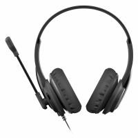 Наушники с микрофоном (гарнитура) A4TECH HU-10, проводные, 2 м, USB, черные, 1611400 (513935)