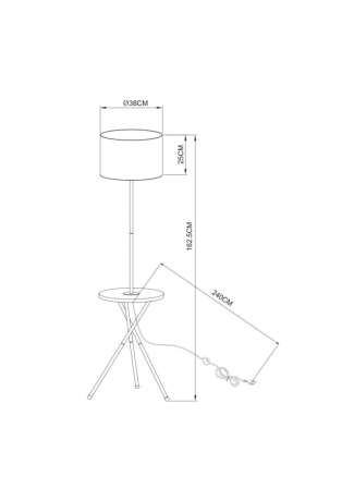 Торшер с лампочкой Arte lamp A2070PN-1BK+Lamps 
