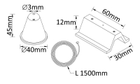 Подвесной комплект для шинопровода CLT 0.210 Crystal Lux (CLT 0.210 03 BL)