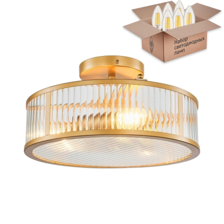 Потолочный светильник с лампочками Favourite Radiales 3099-3C+Lamps E14 Свеча 