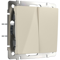 Выключатель двухклавишный проходной (слоновая кость) Werkel W1122003